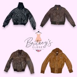 Y2K Knitted Leather bomber jackets - 9 Pieces ( BC..