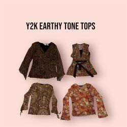 Y2K EARTHY TONE TOPS