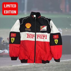 Vintage Reworked Style F1 Ferrari Jackets