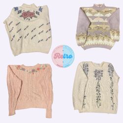 Vintage Style Y2K Knit Mix: 10 Pieces