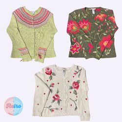 Vintage Style Y2K Knit Mix: 6 Pieces