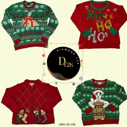 Old-School Cheer: Retro Holiday Sweatshirts (GRV-1..