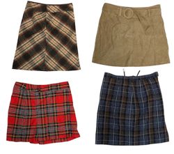 Tartan Mini Skirts (S-694)