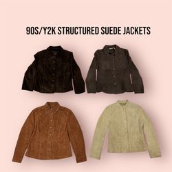 90S/Y2K STRUCTURED SUEDE JACKETS