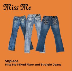 Miss Me womens flared and straight jeans - 50 pcs