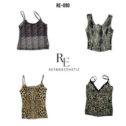 Y2K Animal Print Cami Tops (RE-090)