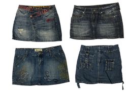 Denim mini skirts (S-712)