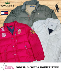 Polo Ralph Lauren, Lacoste & Tommy Puffers 10pcs