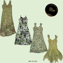 90s & Y2K Revival: Floral Green Delight (GRV-10-23..