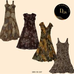 Cocoa Dreams: Y2K Vintage Brown Dress (GRV-10-237)