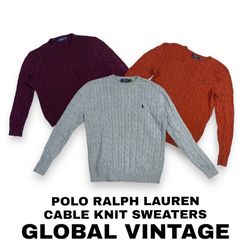 Polo Ralph Lauren Cable Knit Sweaters - 10 Pieces ..