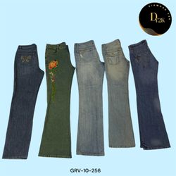 Dreamy Denim: Y2K Embroidery Flares (GRV-10-256)