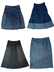 Y2k Denim Maxi Skirt (Ts-091)