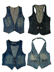 Y2k Denim Waistcoats (Ts-094)