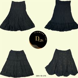 Retro Black Cotton skirts – Y2K Vibes (GRV-10-275)