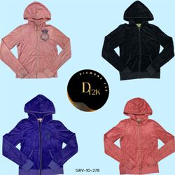 Y2K Juicy Couture Zip-Up Hoodie – Retro Glam Essen..