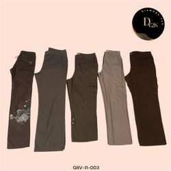 Pantalons cargo vintage Y2K - Style utilitaire emb..