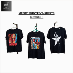 MUSIC PRINTED T-SHIRTS - 20 PCS (BUNDLE 3)