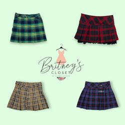 90s Tartan Twirl Mini Skirts - 13 Pieces ( BC-10-5..