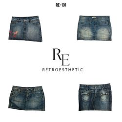 Y2K Micro Mini Denim Skirt (RE-101)