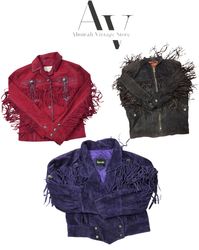 Suede leather vintage jackets