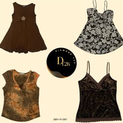 Retro Cocoa Brown Cami Top | Y2K Stil (GRV-11-067)