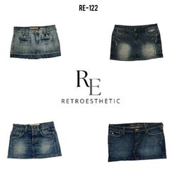 Y2K Demim Micro Mini Skirts (RE-122)