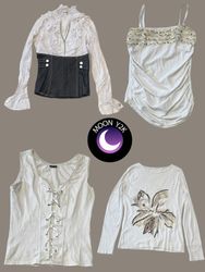 Y2k Vintage Style White Tops (A-110)