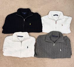 #VV151 Ralph Lauren Cable Knit Full zippers 25 PCs