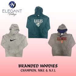 Champion, Nike & N.F.L Hoodies - 70 Pieces