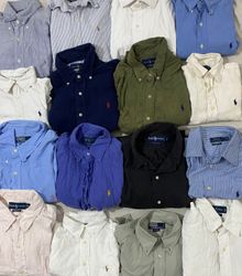 Men's Button Down Ralph Lauren Shirts - 16 Pieces