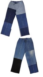 Rework Style Denim Patchwork Cargohose
