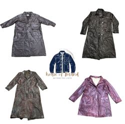 Y2k leather trench coats 10 pieces