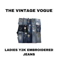 LADIES Y2K EMBROIDERED JEANS - 15 PIECES