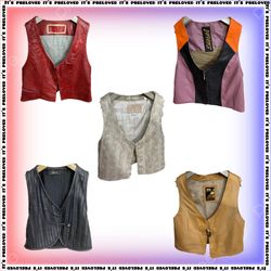 Vests en cuir retravaillés