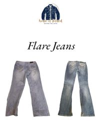 Schöner Stil von Flare-Jeans