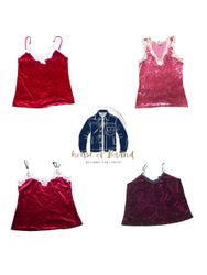 Redish betroot velour mixed tops