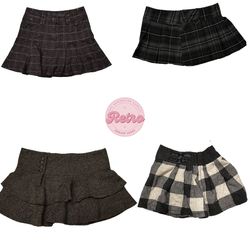 Y2K Check Print Skirts 10pcs