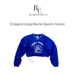 リワークド ロングスリーブ クロップド スポーツ ジャージ AW24