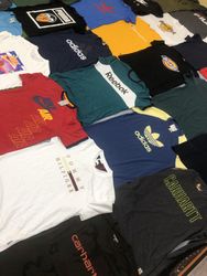 T-shirts en coton pour hommes à col rond de marque..