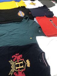 Camisetas de Algodão Masculinas com Gola Redonda c..