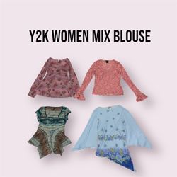 Y2K DAMEN MIX BLUSE