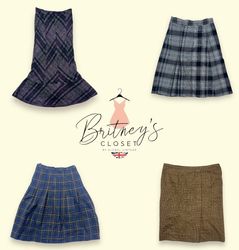 Retro Check Flair Tartan Skirts - 9 Pieces ( BC-91..