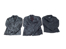 90s Leather Blazer Jackets Mix - 7 pcs -..