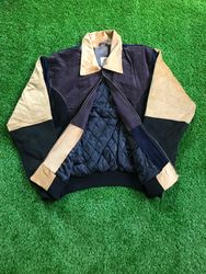 Veste en velours côtelé patchwork style rework vin..