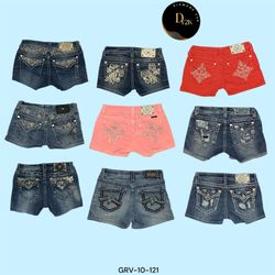 Y2K Miss Me Mini Shorts à taille basse – Retour ic..