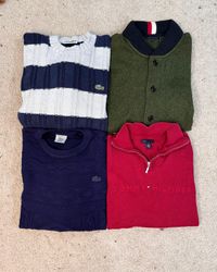 #VV77 Lacoste & Tommy Hilfiger Mix Sweaters 15 PCs