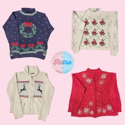 Édition de Noël Vintage Y2K Tricot Mix: 10 Pulls