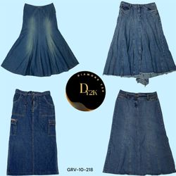 Renaissance Rétro : Jupes Maxi en Denim Y2K (GRV-1..