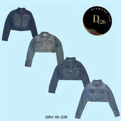 Veste en denim crop Sky High Y2K (GRV-10-226)